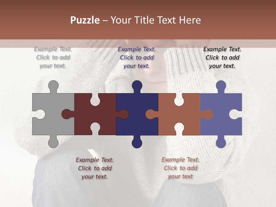 Male Thinking Teen PowerPoint Template