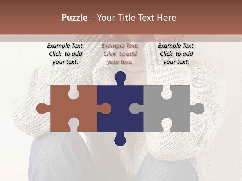 Male Thinking Teen PowerPoint Template