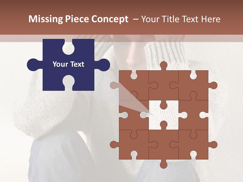 Male Thinking Teen PowerPoint Template