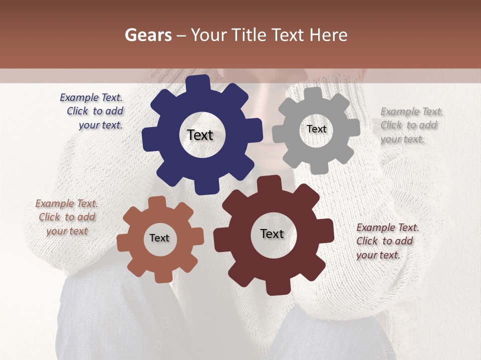 Male Thinking Teen PowerPoint Template