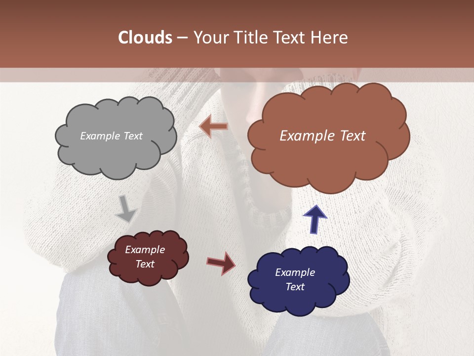 Male Thinking Teen PowerPoint Template