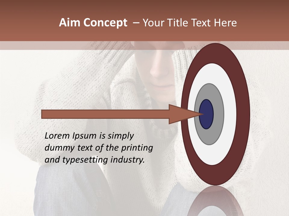 Male Thinking Teen PowerPoint Template