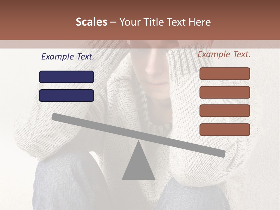 Male Thinking Teen PowerPoint Template