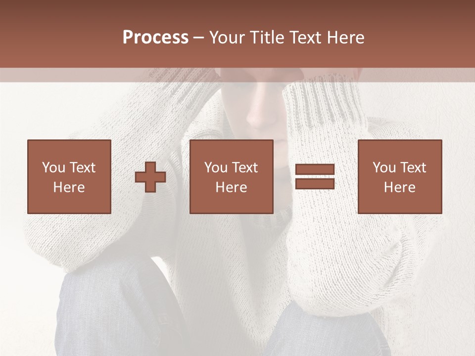 Male Thinking Teen PowerPoint Template