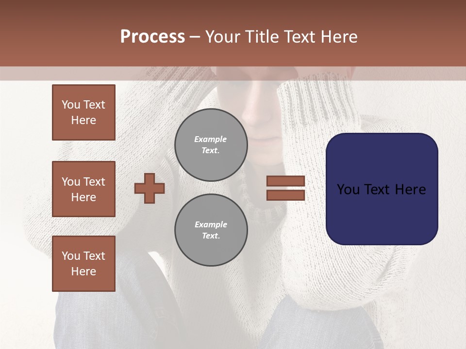 Male Thinking Teen PowerPoint Template