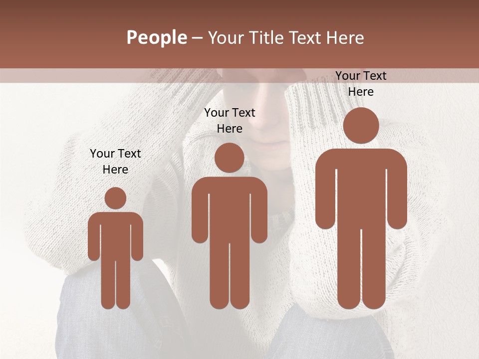 Male Thinking Teen PowerPoint Template