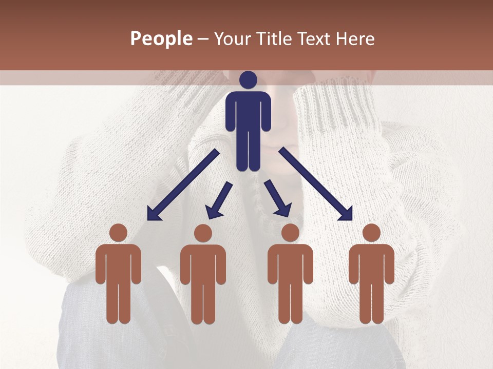 Male Thinking Teen PowerPoint Template