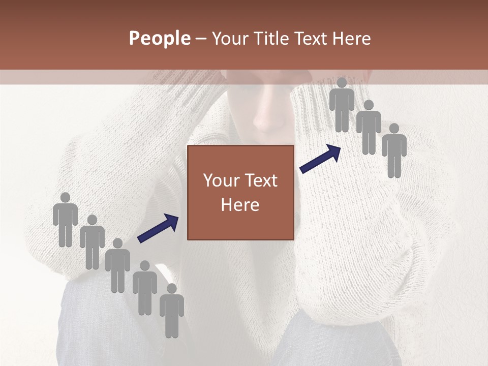 Male Thinking Teen PowerPoint Template