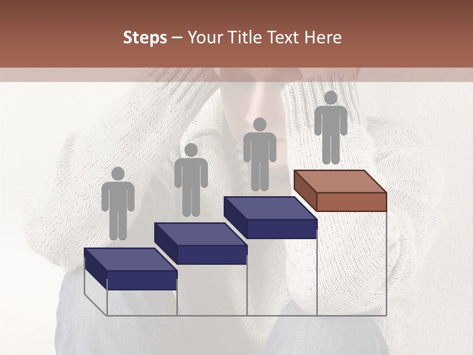 Male Thinking Teen PowerPoint Template