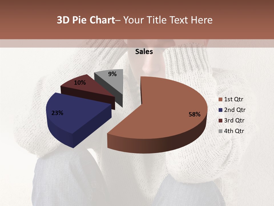 Male Thinking Teen PowerPoint Template