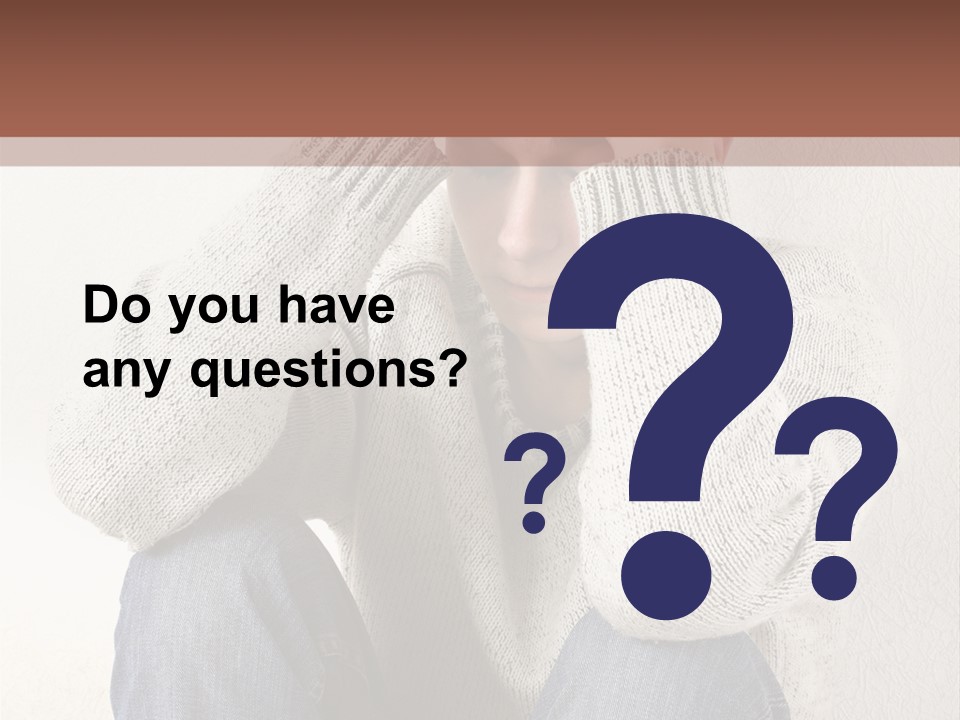 Male Thinking Teen PowerPoint Template