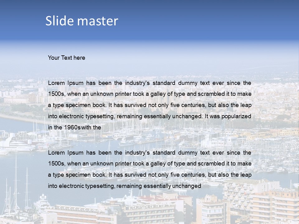 Sun Holiday City PowerPoint Template