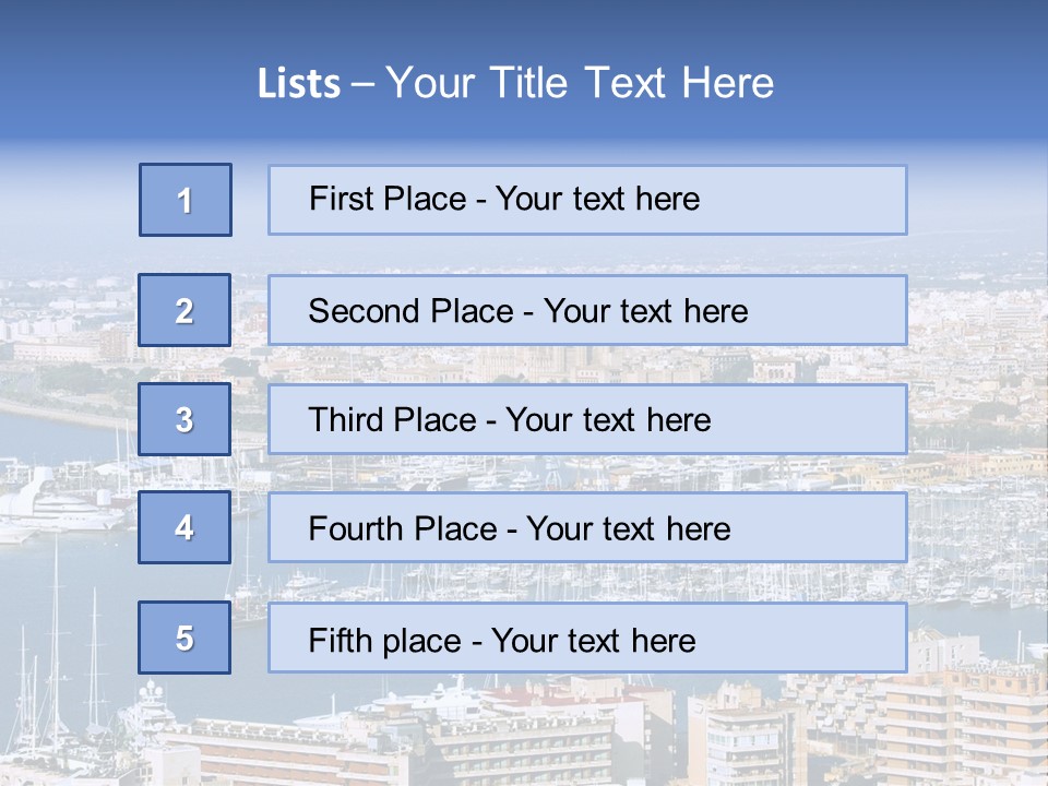 Sun Holiday City PowerPoint Template