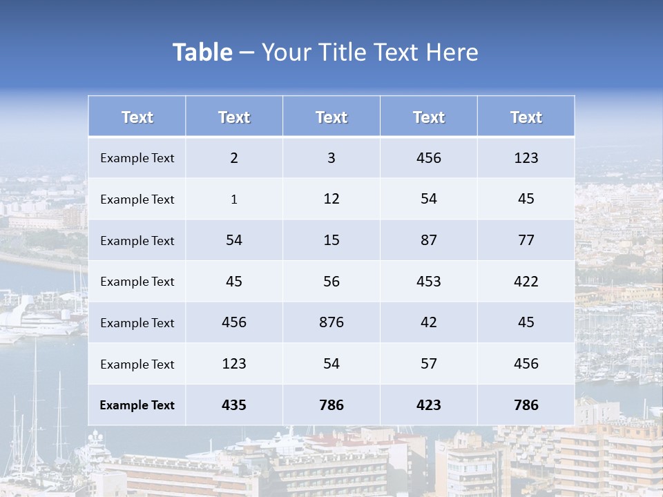 Sun Holiday City PowerPoint Template