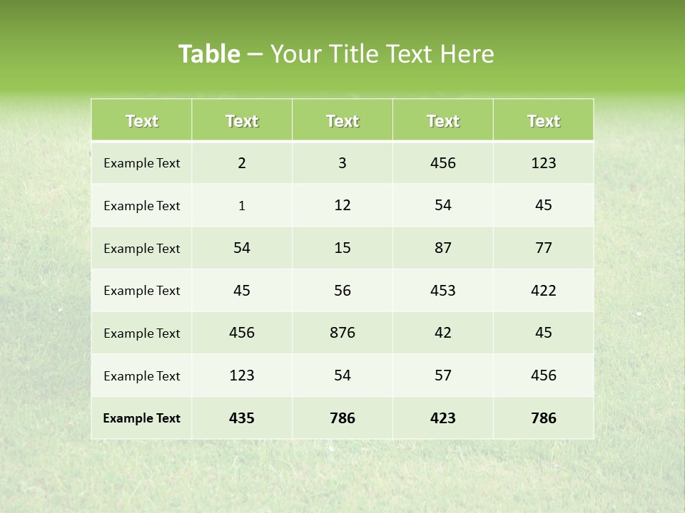 Grass Decoration Natural PowerPoint Template