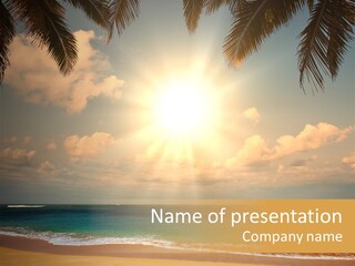 Nature Sea Sand PowerPoint Template