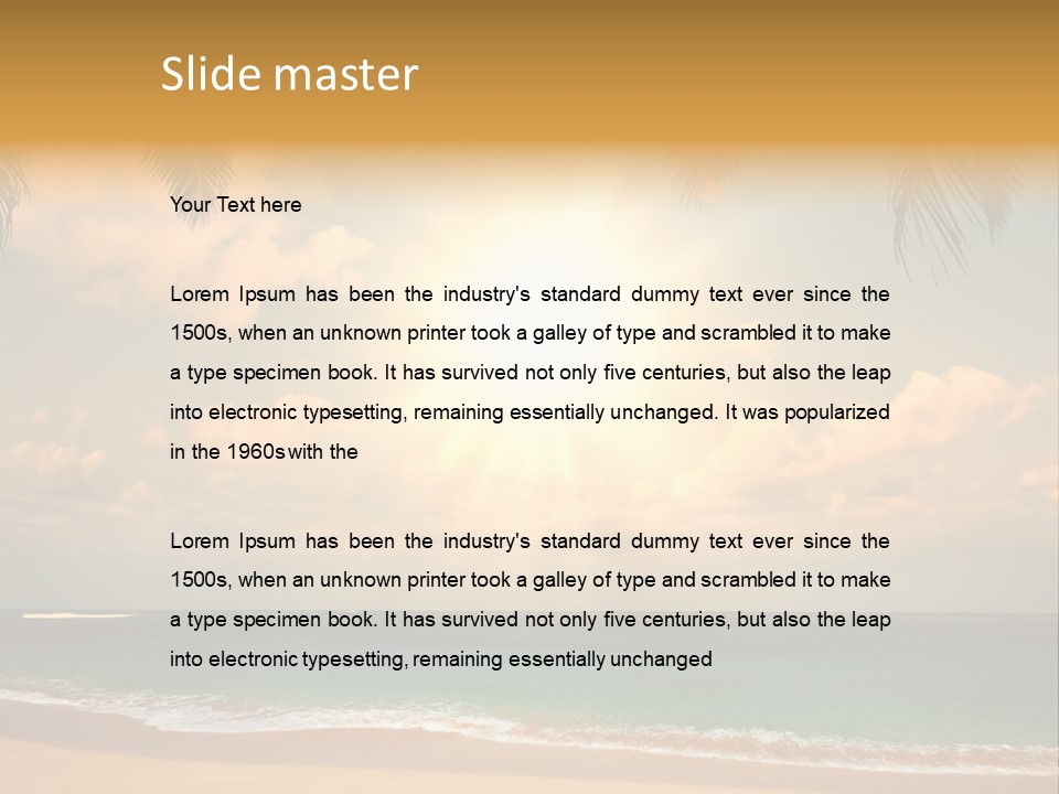 Nature Sea Sand PowerPoint Template