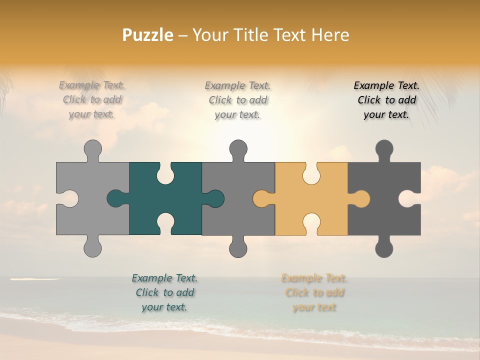 Nature Sea Sand PowerPoint Template