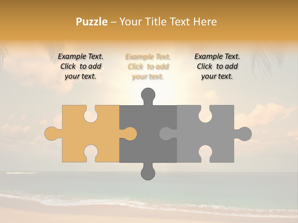 Nature Sea Sand PowerPoint Template