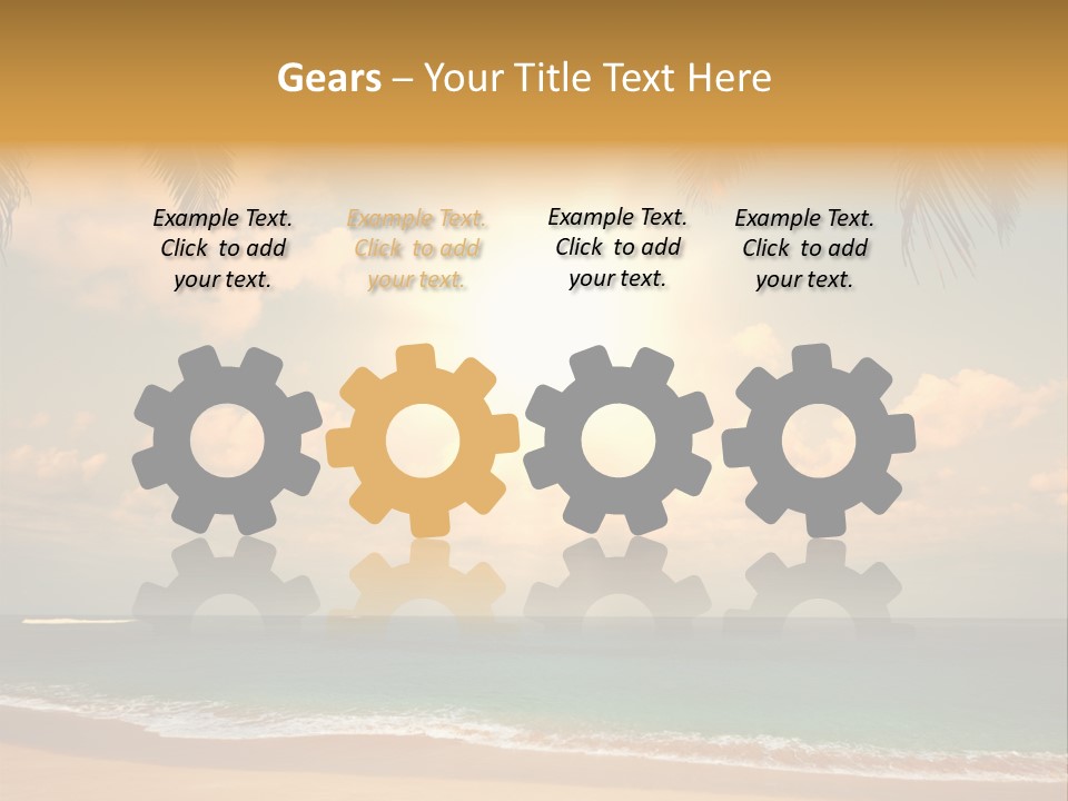 Nature Sea Sand PowerPoint Template