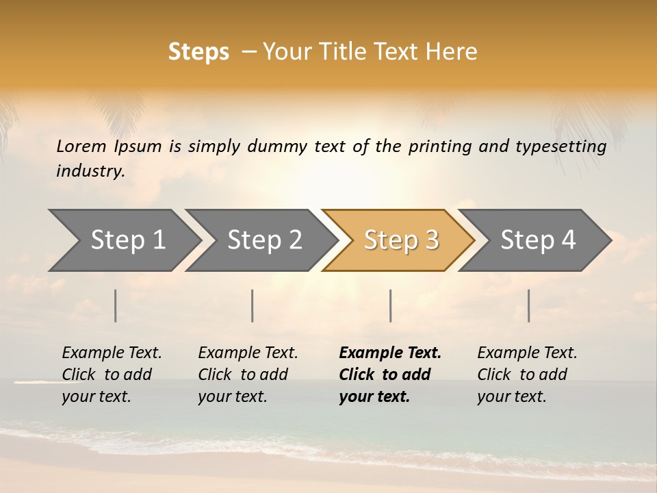 Nature Sea Sand PowerPoint Template