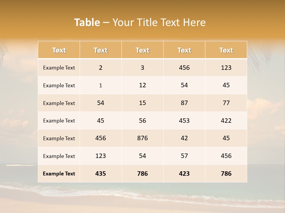 Nature Sea Sand PowerPoint Template
