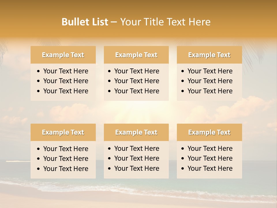 Nature Sea Sand PowerPoint Template