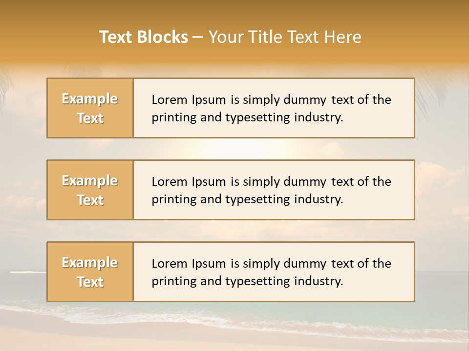 Nature Sea Sand PowerPoint Template