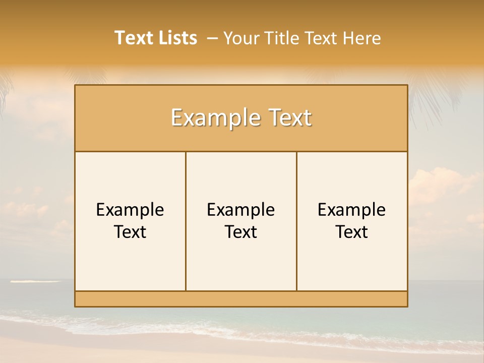 Nature Sea Sand PowerPoint Template