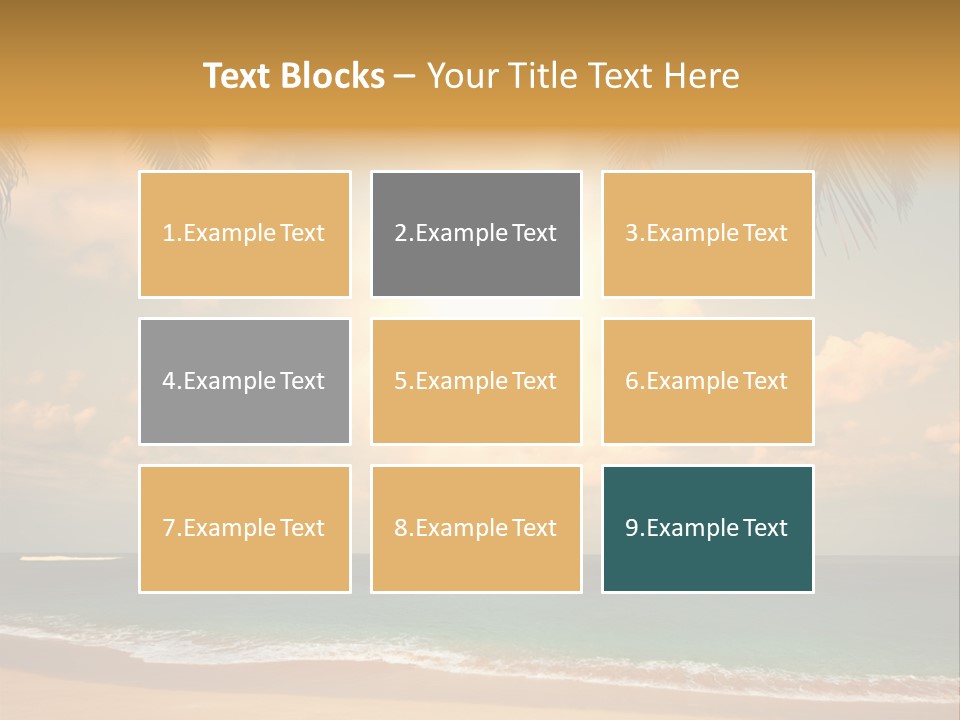 Nature Sea Sand PowerPoint Template