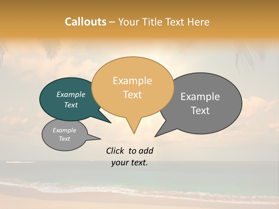 Nature Sea Sand PowerPoint Template