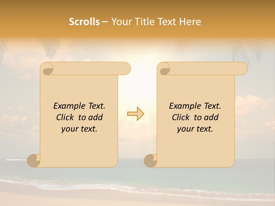 Nature Sea Sand PowerPoint Template