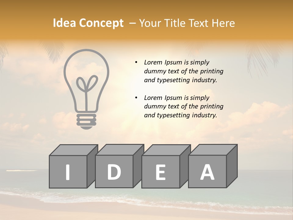 Nature Sea Sand PowerPoint Template