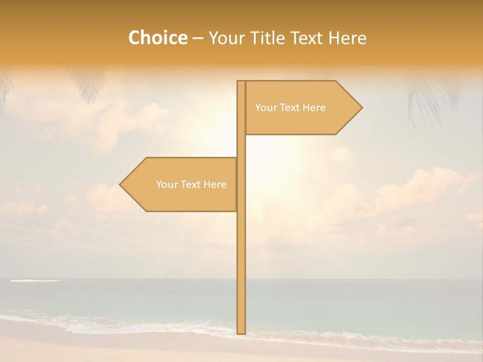Nature Sea Sand PowerPoint Template