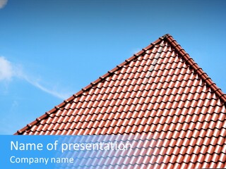 New Blue Sky Clouds Architecture PowerPoint Template