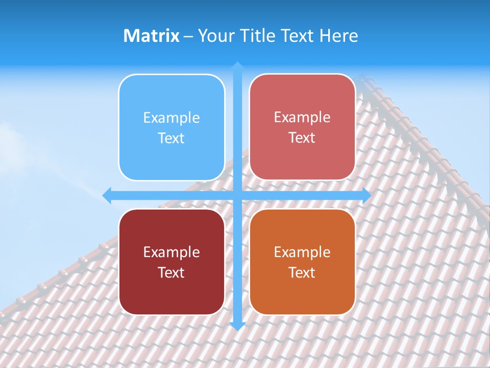 New Blue Sky Clouds Architecture PowerPoint Template