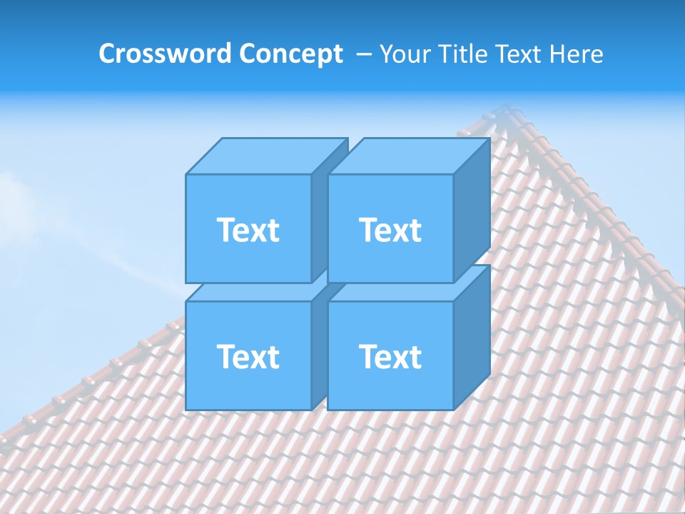New Blue Sky Clouds Architecture PowerPoint Template