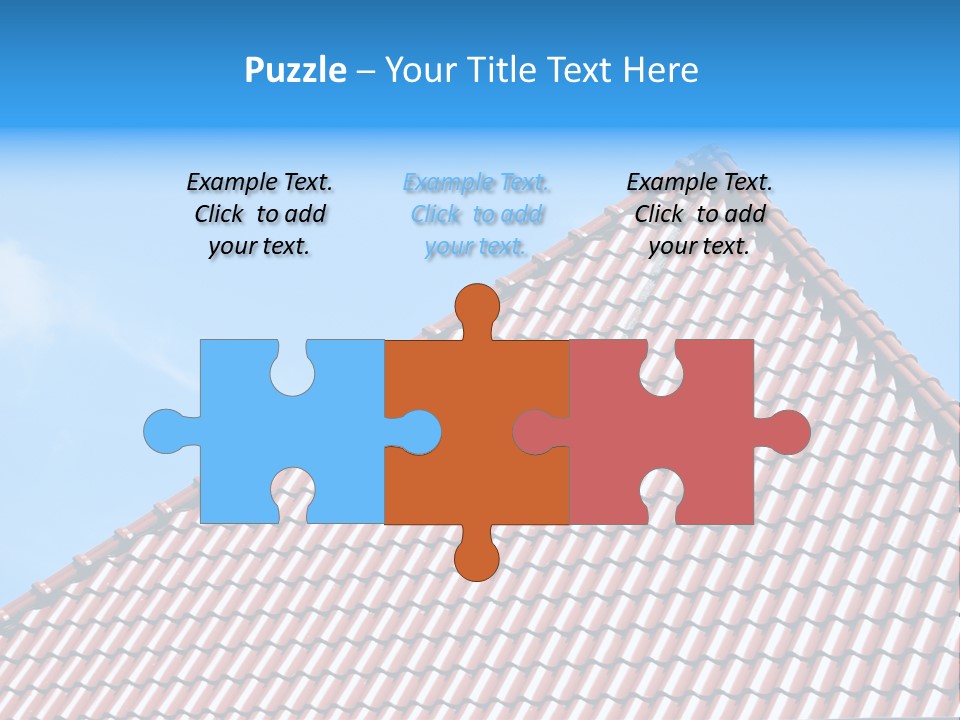 New Blue Sky Clouds Architecture PowerPoint Template