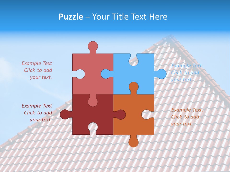 New Blue Sky Clouds Architecture PowerPoint Template