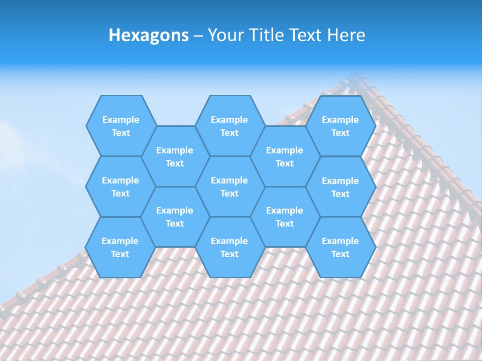 New Blue Sky Clouds Architecture PowerPoint Template
