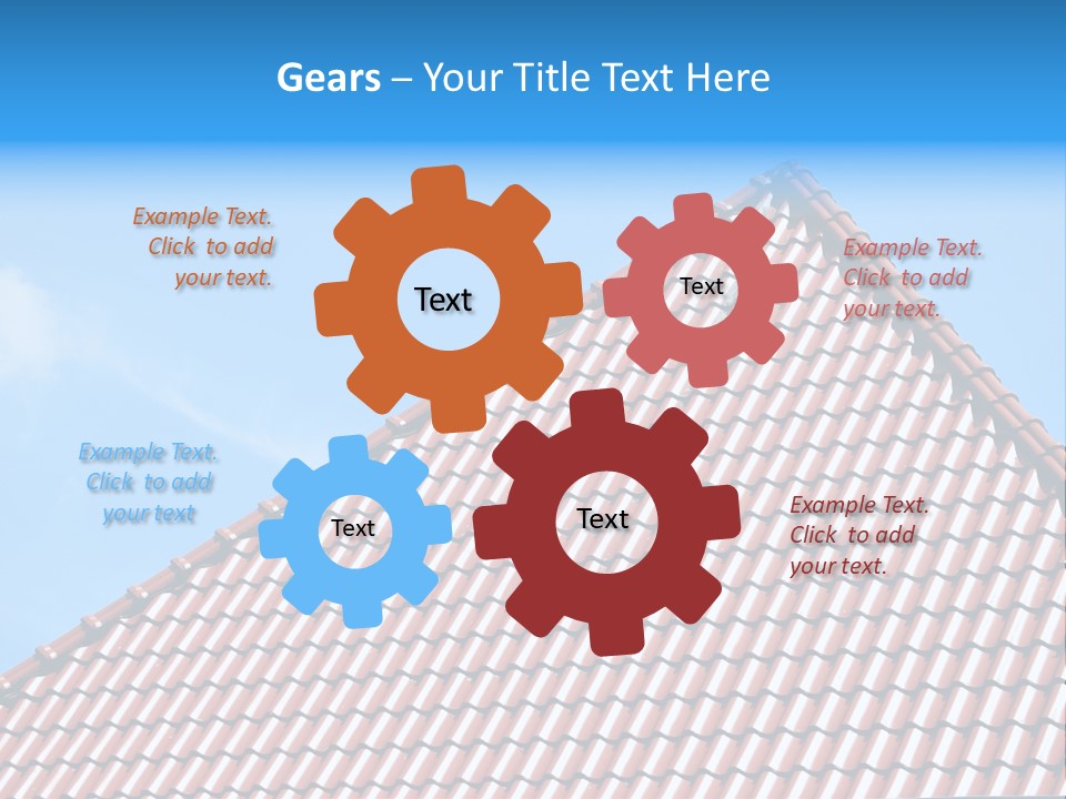 New Blue Sky Clouds Architecture PowerPoint Template