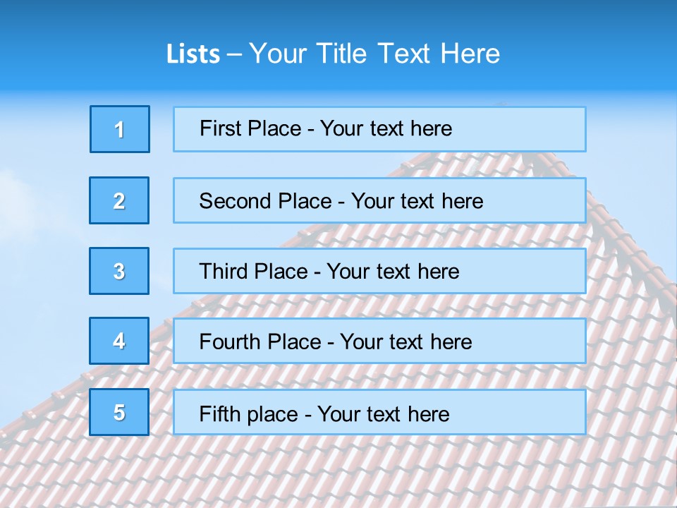 New Blue Sky Clouds Architecture PowerPoint Template