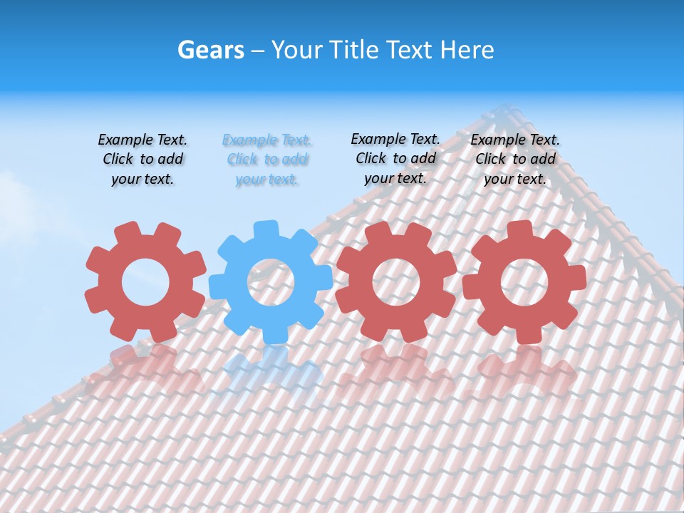 New Blue Sky Clouds Architecture PowerPoint Template