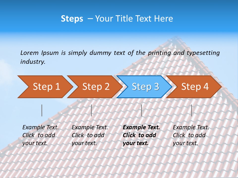 New Blue Sky Clouds Architecture PowerPoint Template