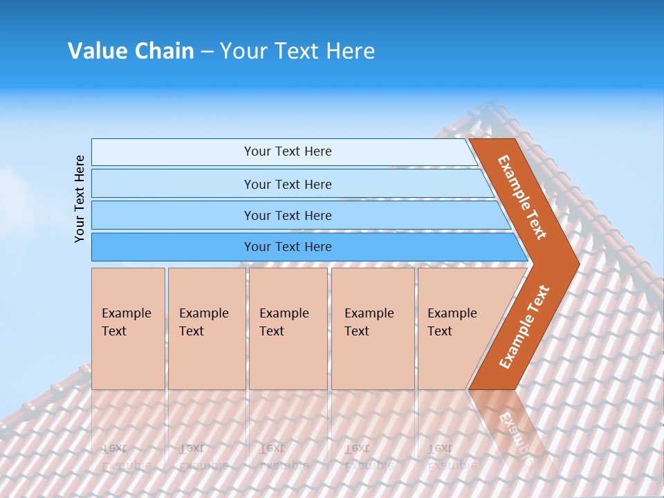 New Blue Sky Clouds Architecture PowerPoint Template