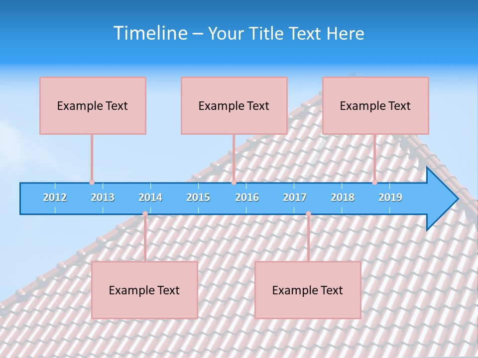 New Blue Sky Clouds Architecture PowerPoint Template