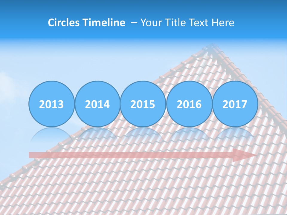 New Blue Sky Clouds Architecture PowerPoint Template