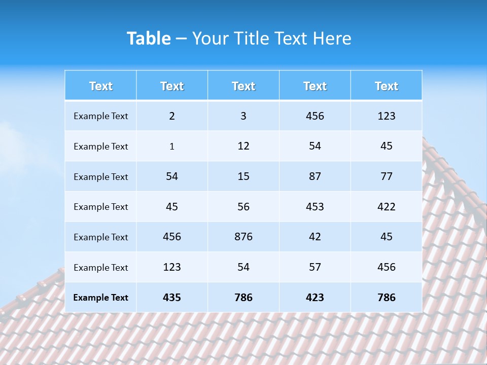 New Blue Sky Clouds Architecture PowerPoint Template