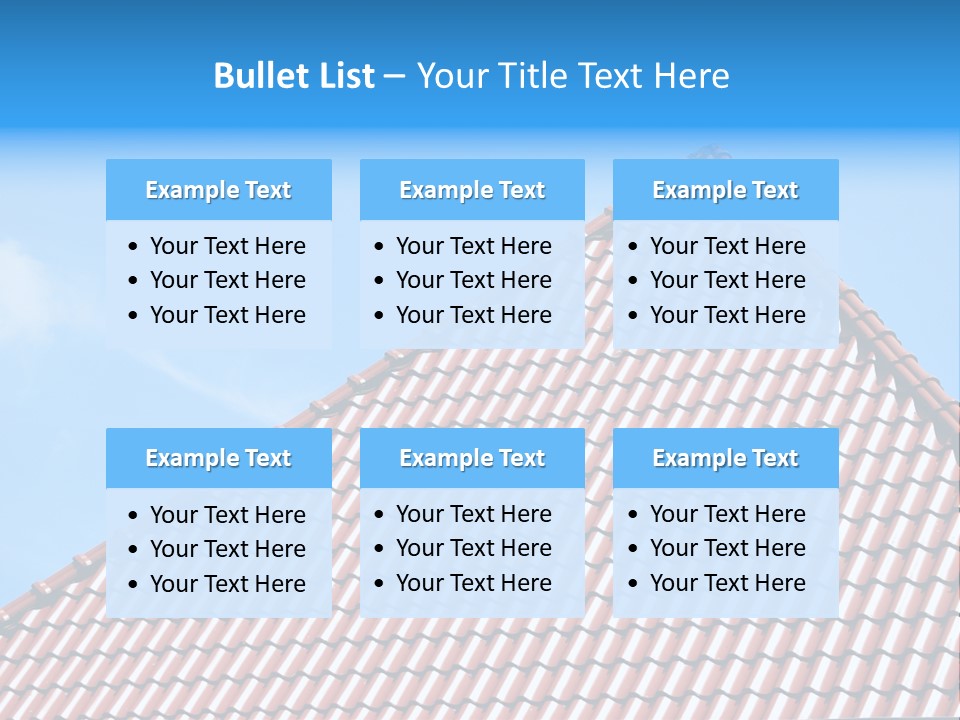New Blue Sky Clouds Architecture PowerPoint Template