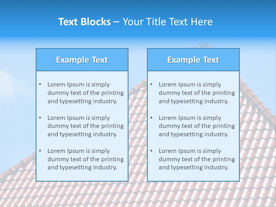New Blue Sky Clouds Architecture PowerPoint Template